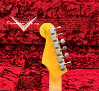 SOLD - Fender Custom Shop 64 Stratocaster Journeyman Super Faded Aged Sonic Blue 2018 - Mahar's Vintage Guitars