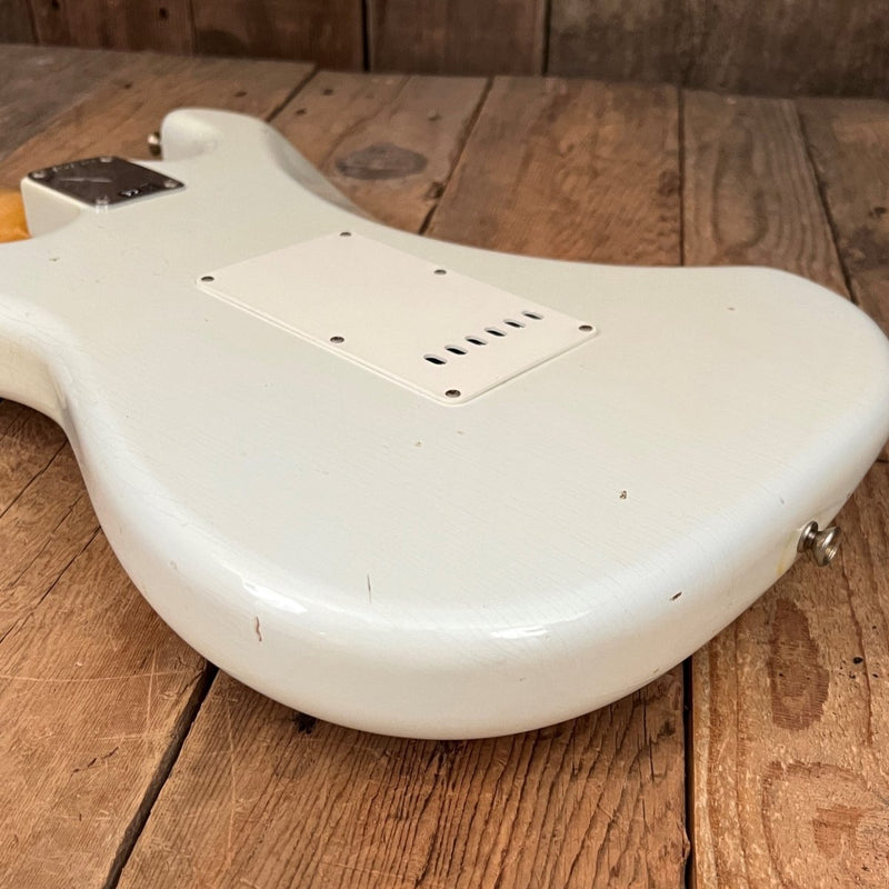SOLD - Fender Custom Shop 64 Stratocaster Journeyman Super Faded Aged Sonic Blue 2018 - Mahar's Vintage Guitars