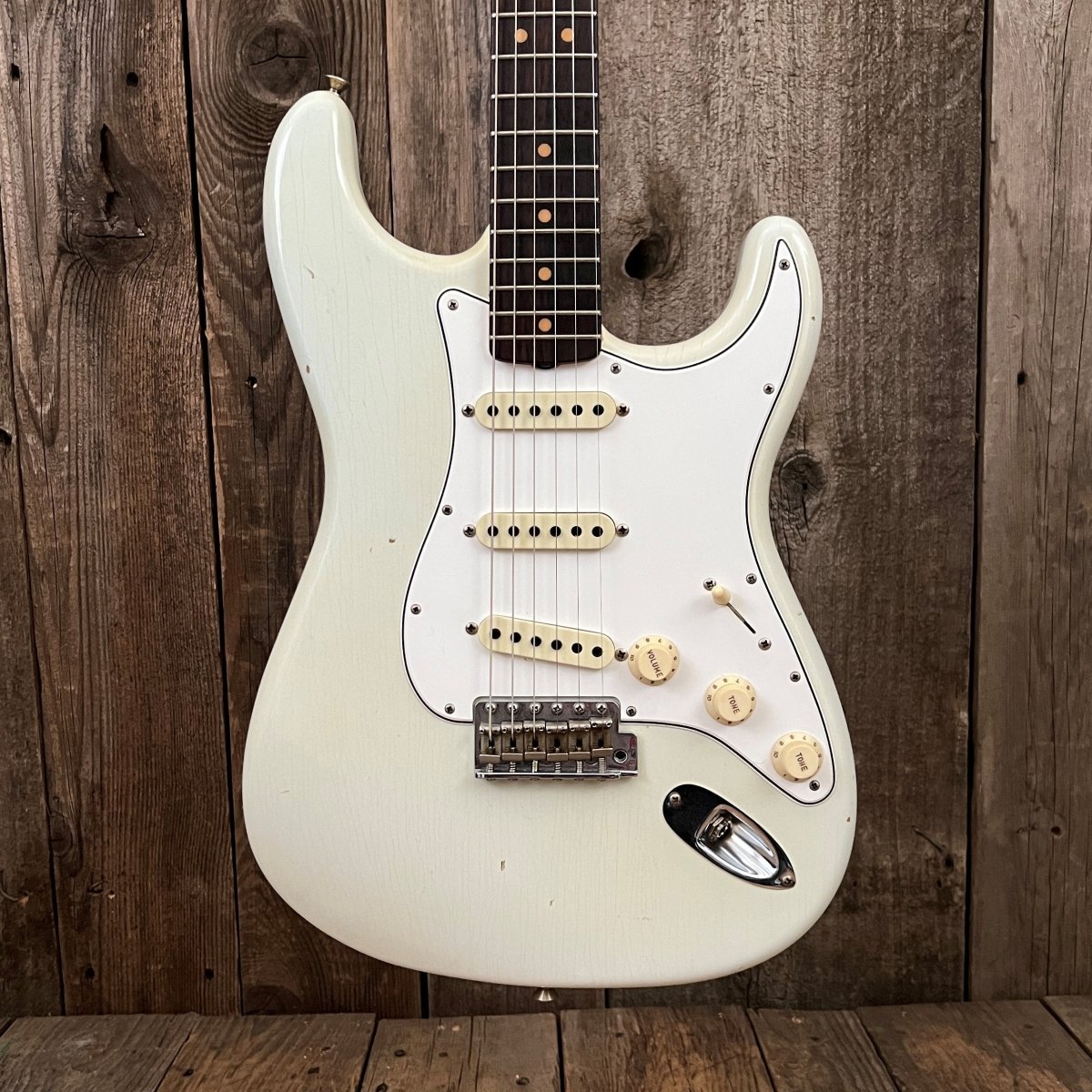 SOLD - Fender Custom Shop 64 Stratocaster Journeyman Super Faded Aged Sonic Blue 2018 - Mahar's Vintage Guitars