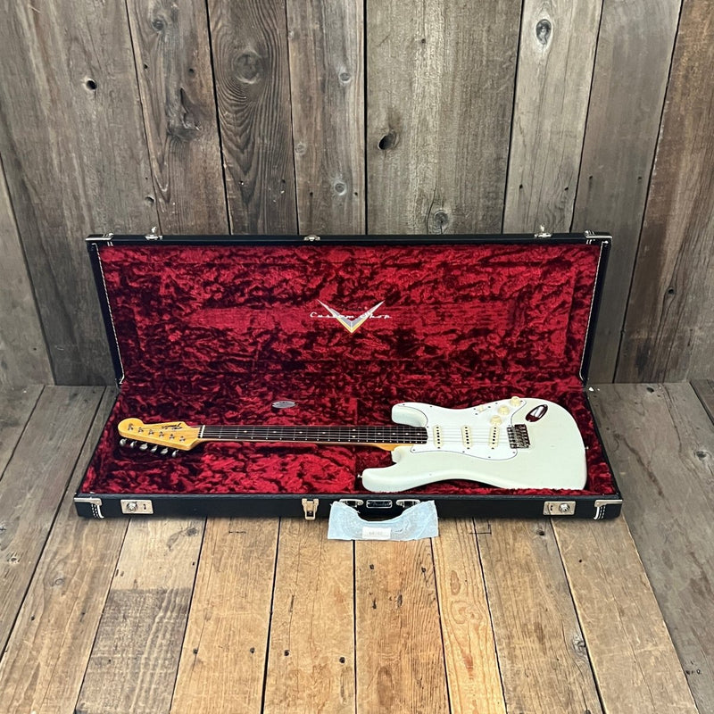 SOLD - Fender Custom Shop 64 Stratocaster Journeyman Super Faded Aged Sonic Blue 2018 - Mahar's Vintage Guitars
