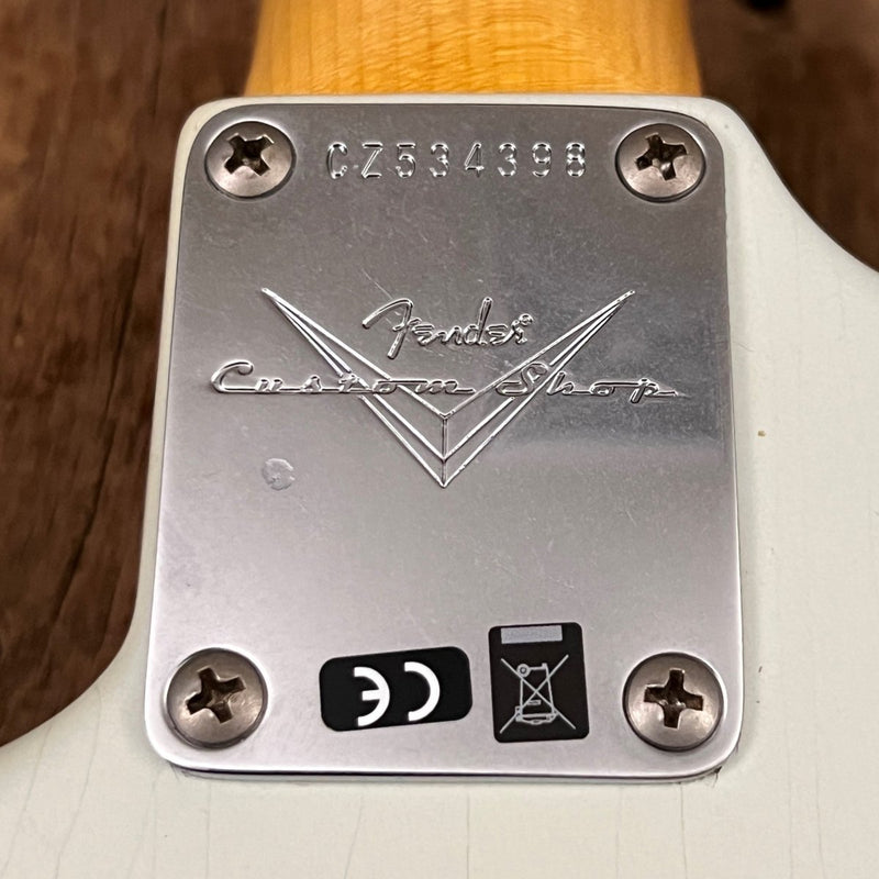 SOLD - Fender Custom Shop 64 Stratocaster Journeyman Super Faded Aged Sonic Blue 2018 - Mahar's Vintage Guitars