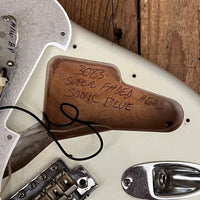 SOLD - Fender Custom Shop 64 Stratocaster Journeyman Super Faded Aged Sonic Blue 2018 - Mahar's Vintage Guitars