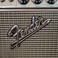 SOLD - Fender Deluxe Reverb AB763 1969 Silver Panel Drip Edge Black Line - Mahar's Vintage Guitars