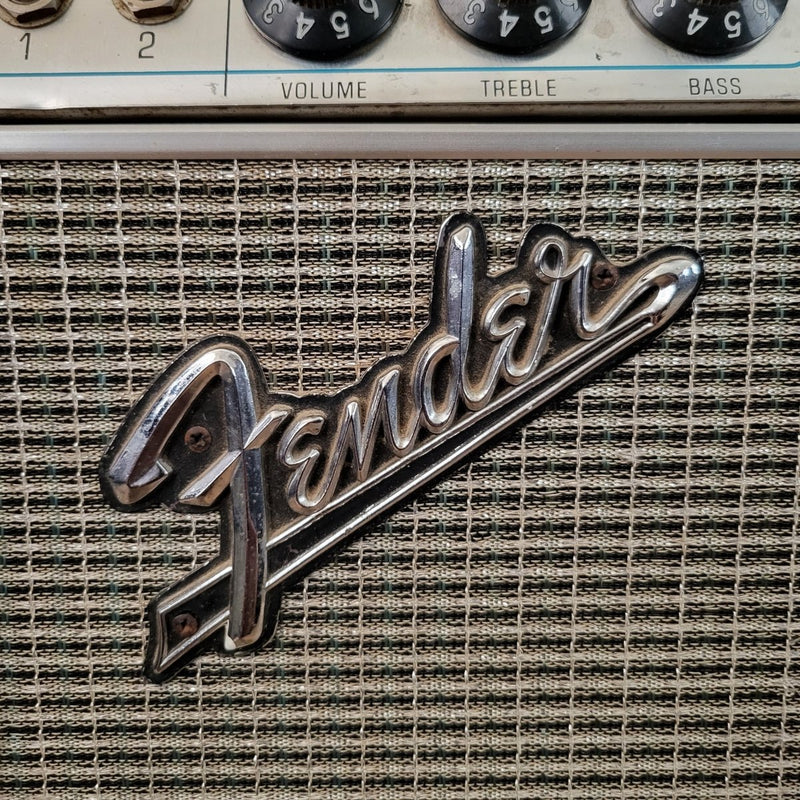 SOLD - Fender Deluxe Reverb AB763 1969 Silver Panel Drip Edge Black Line - Mahar's Vintage Guitars