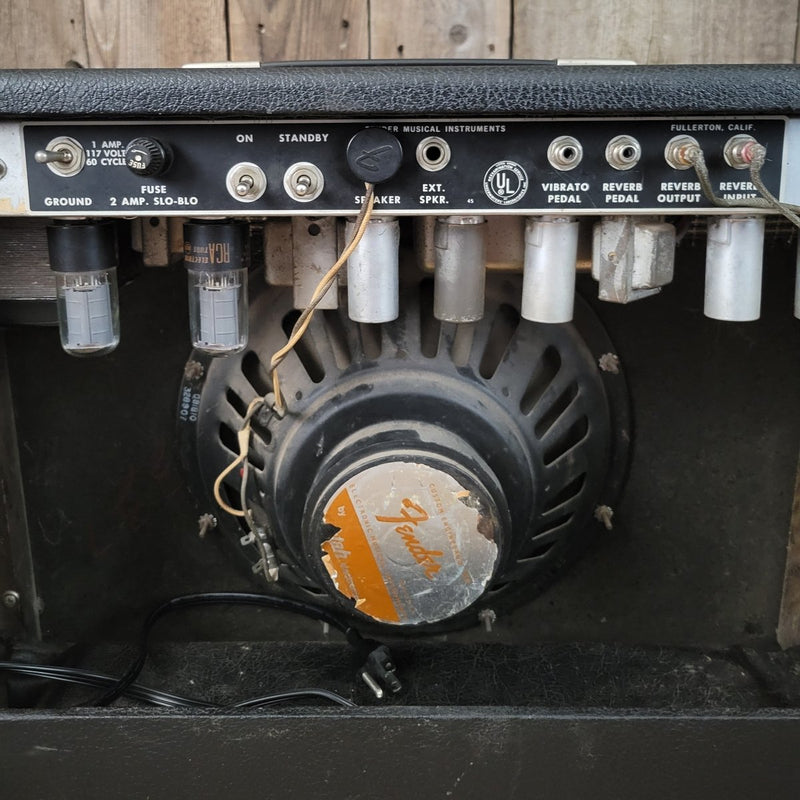 SOLD - Fender Deluxe Reverb AB763 1969 Silver Panel Drip Edge Black Line - Mahar's Vintage Guitars