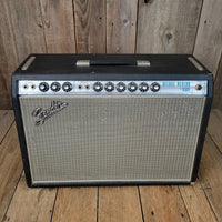 SOLD - Fender Deluxe Reverb AB763 1969 Silver Panel Drip Edge Black Line - Mahar's Vintage Guitars