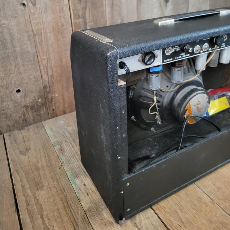 SOLD - Fender Deluxe Reverb AB763 1969 Silver Panel Drip Edge Black Line - Mahar's Vintage Guitars