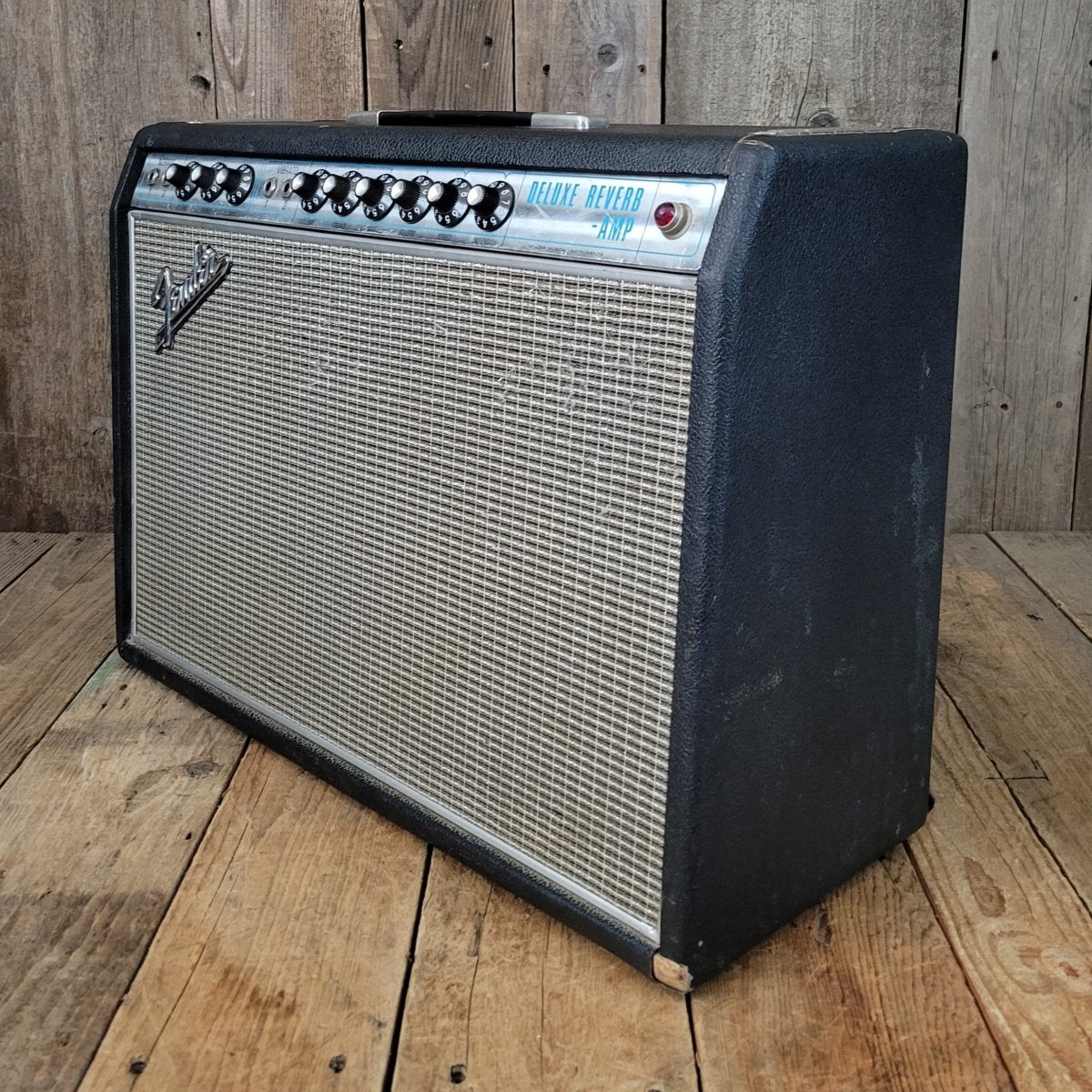 SOLD - Fender Deluxe Reverb AB763 1969 Silver Panel Drip