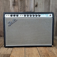 SOLD - Fender Deluxe Reverb AB763 1969 Silver Panel Drip Edge Black Line - Mahar's Vintage Guitars