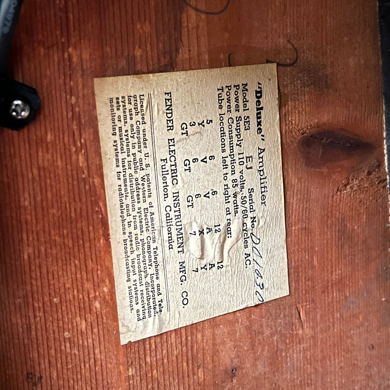 SOLD - Fender Deluxe Tweed 5E3 Small Box 1955 - Mahar's Vintage Guitars