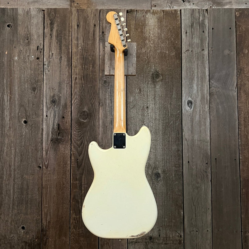 SOLD - Fender Duo Sonic 1964 Olympic White Pre CBS Clay Dot - Mahar's Vintage Guitars