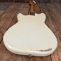 SOLD - Fender Duo Sonic 1964 Olympic White Pre CBS Clay Dot - Mahar's Vintage Guitars