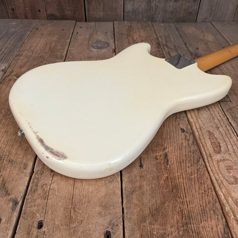 SOLD - Fender Duo Sonic 1964 Olympic White Pre CBS Clay Dot - Mahar's Vintage Guitars