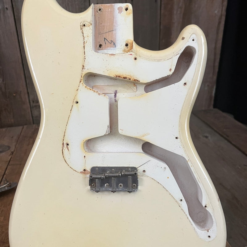 SOLD - Fender Duo Sonic 1964 Olympic White Pre CBS Clay Dot - Mahar's Vintage Guitars