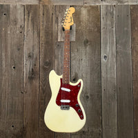 SOLD - Fender Duo Sonic 1964 Olympic White Pre CBS Clay Dot - Mahar's Vintage Guitars