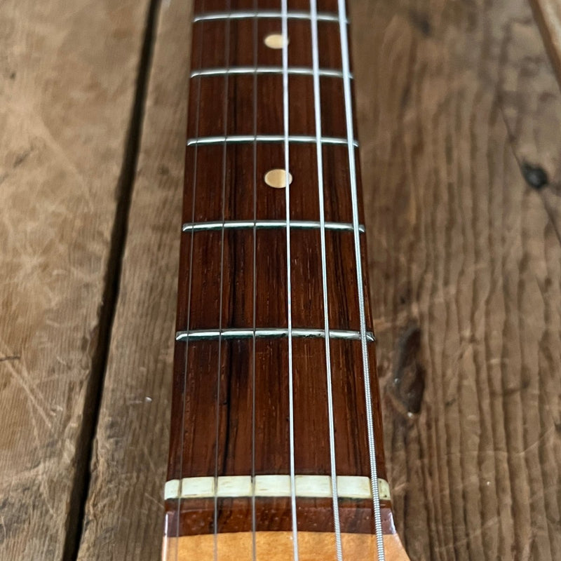 SOLD - Fender Duo Sonic 1964 Olympic White Pre CBS Clay Dot - Mahar's Vintage Guitars