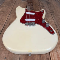 SOLD - Fender Duo Sonic 1964 Olympic White Pre CBS Clay Dot - Mahar's Vintage Guitars