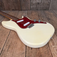SOLD - Fender Duo Sonic 1964 Olympic White Pre CBS Clay Dot - Mahar's Vintage Guitars