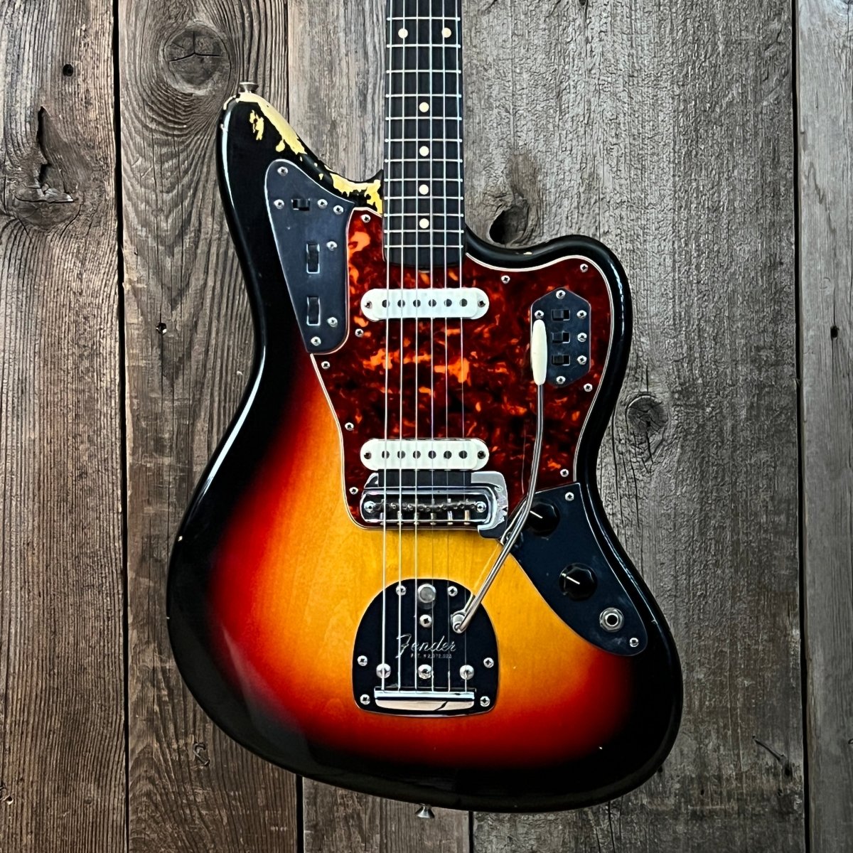SOLD - Fender Jaguar 1963 Sunburst Pre CBS Vintage Electric Guitar Clay Dot - Mahar's Vintage Guitars