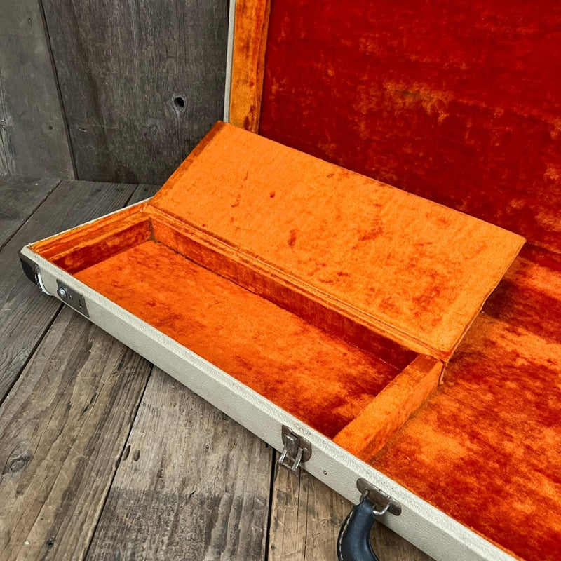 SOLD - Fender Jazzmaster Jaguar Guitar Case 1963 - 1964 White - Mahar's Vintage Guitars