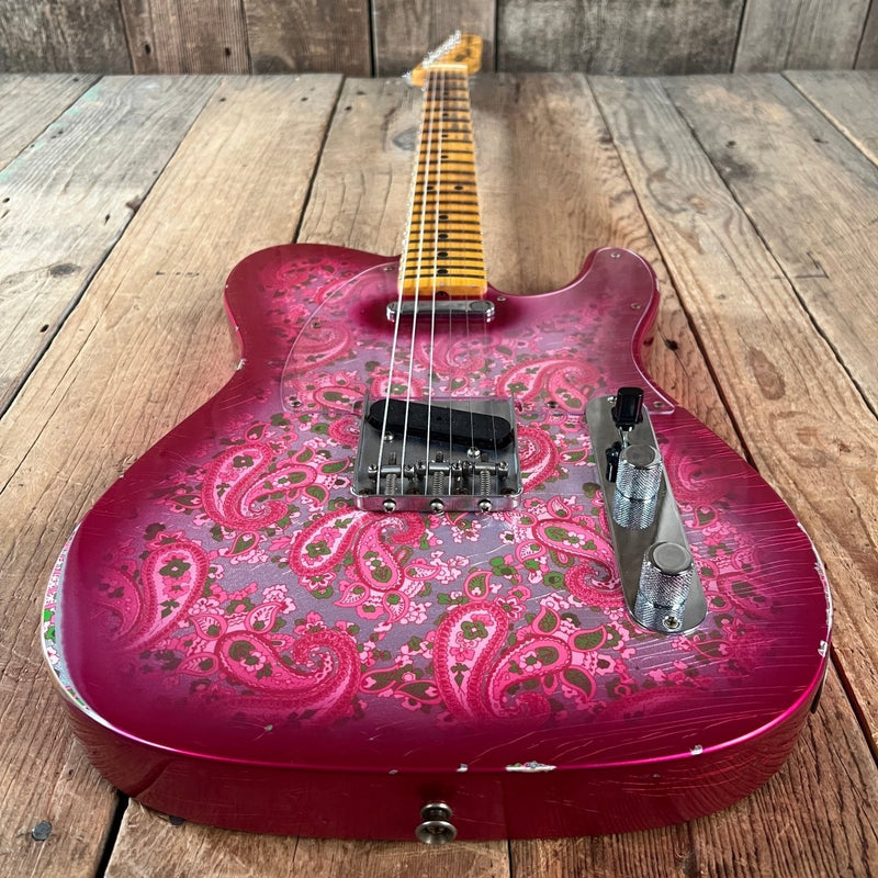 SOLD - Fender LTD '68 Pink Paisley Tele Limited Edition Custom Shop Relic 2023 - Mahar's Vintage Guitars
