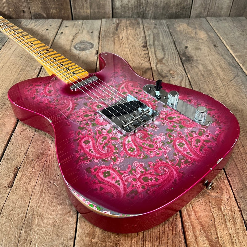 SOLD - Fender LTD '68 Pink Paisley Tele Limited Edition Custom Shop Relic 2023 - Mahar's Vintage Guitars