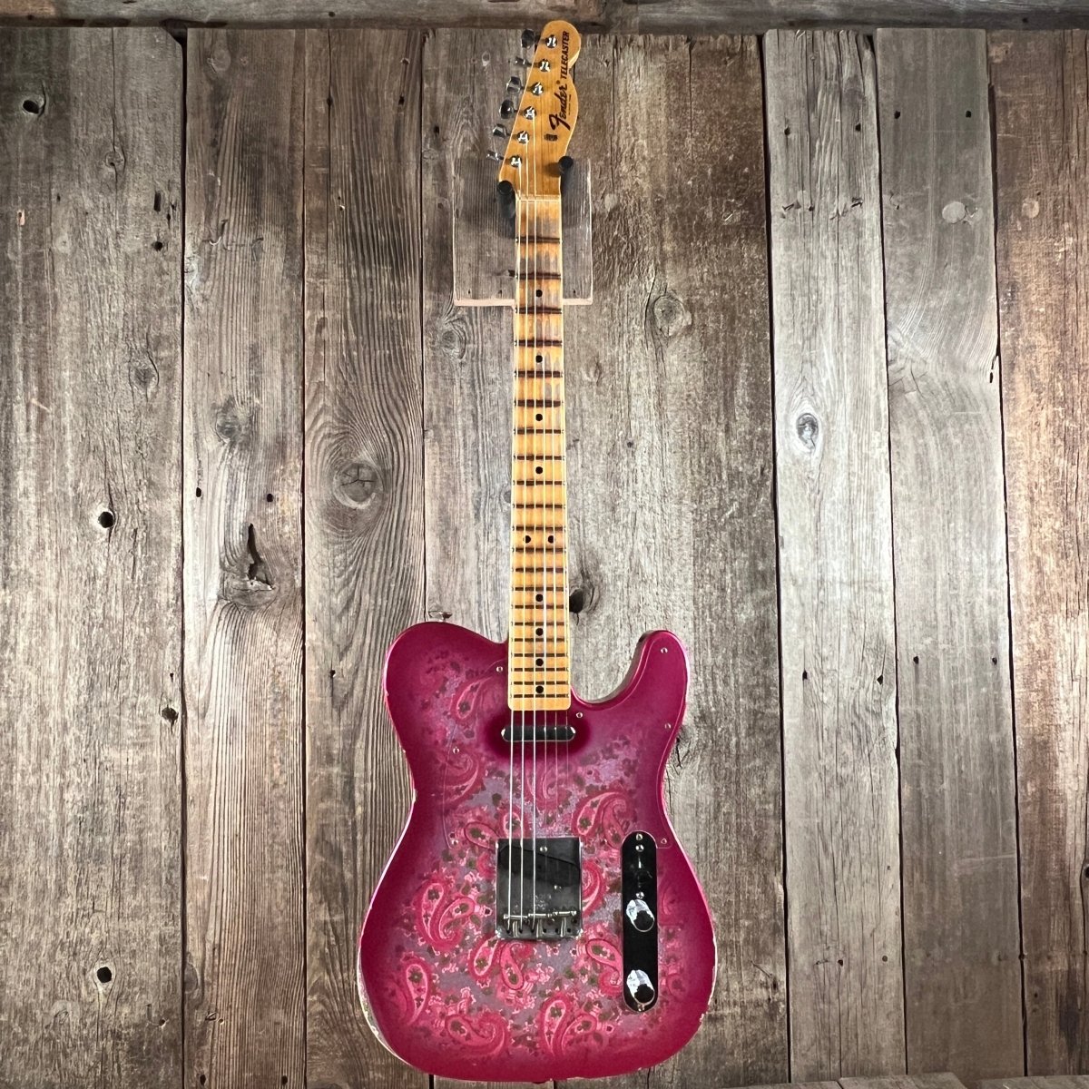 SOLD - Fender LTD '68 Pink Paisley Tele Limited Edition Custom Shop Relic 2023 - Mahar's Vintage Guitars