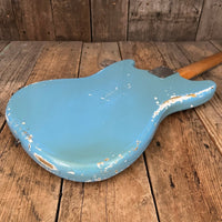 SOLD - Fender Mustang 1965 Mustang Blue Abigail Ybarra wound pickups - Mahar's Vintage Guitars
