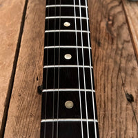SOLD - Fender Mustang 1965 Mustang Blue Abigail Ybarra wound pickups - Mahar's Vintage Guitars