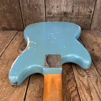 SOLD - Fender Mustang 1965 Mustang Blue Abigail Ybarra wound pickups - Mahar's Vintage Guitars