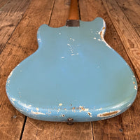 SOLD - Fender Mustang 1965 Mustang Blue Abigail Ybarra wound pickups - Mahar's Vintage Guitars