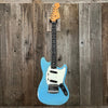 SOLD - Fender Mustang 1965 Mustang Blue Abigail Ybarra wound pickups - Mahar's Vintage Guitars