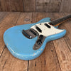 SOLD - Fender Mustang 1965 Mustang Blue Abigail Ybarra wound pickups - Mahar's Vintage Guitars