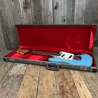 SOLD - Fender Mustang 1965 Mustang Blue Abigail Ybarra wound pickups - Mahar's Vintage Guitars