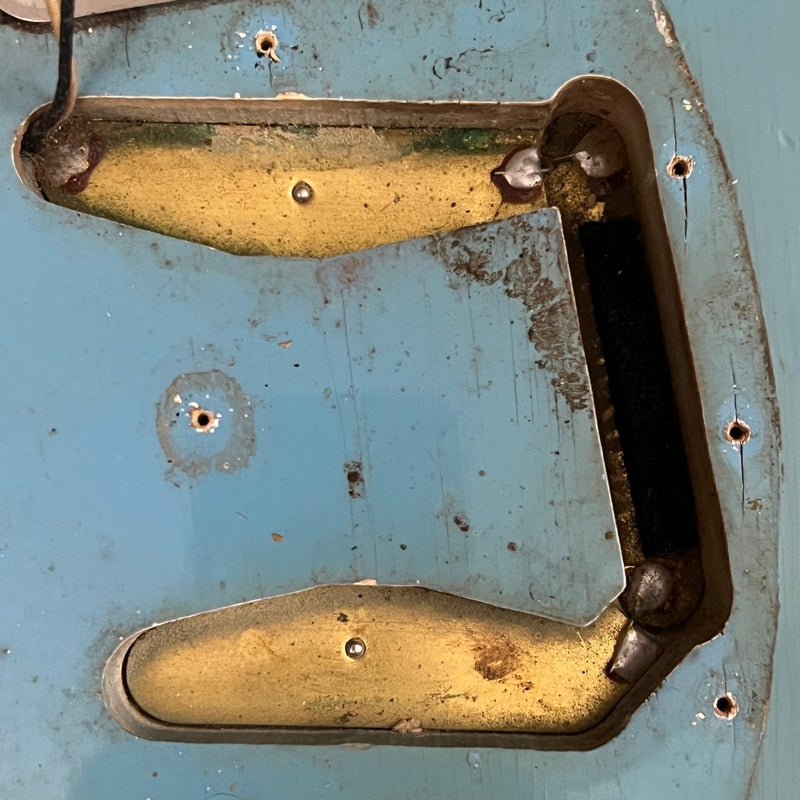 SOLD - Fender Mustang 1965 Mustang Blue Abigail Ybarra wound pickups - Mahar's Vintage Guitars