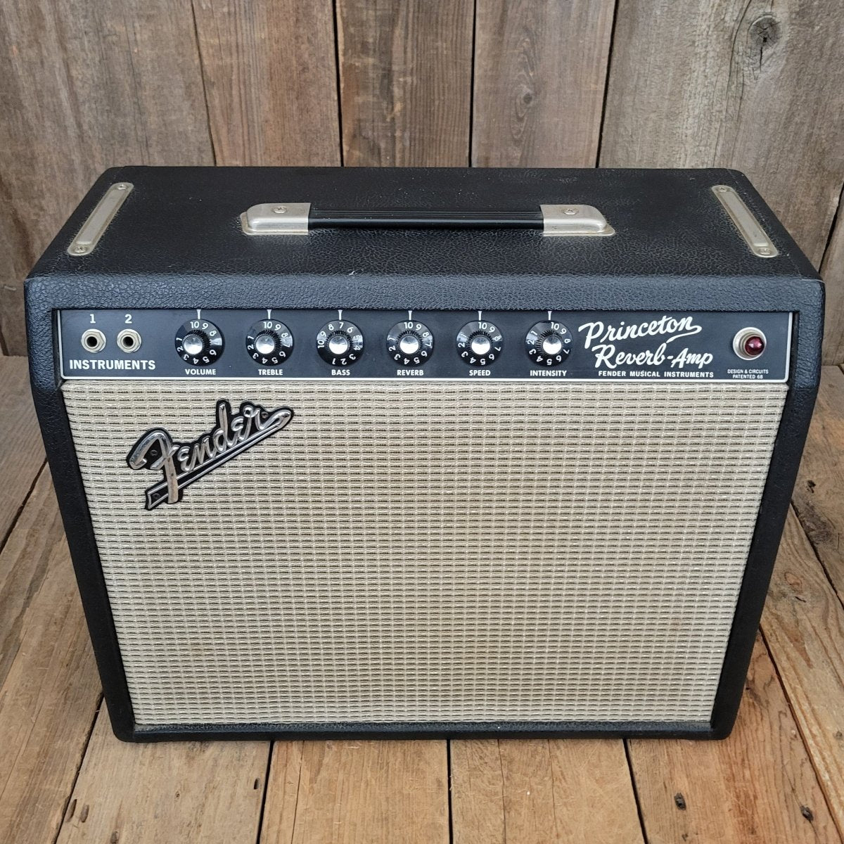 SOLD - Fender Princeton Reverb Black Panel AA764 1967 Clean and All Original Vintage Amp - Mahar's Vintage Guitars
