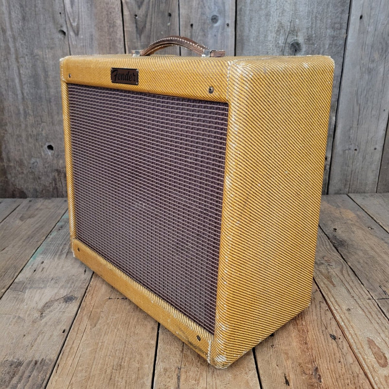 SOLD - Fender Princeton Tweed 5E2 1955 Rare Early Narrow Panel Variant Large Cabinet - Mahar's Vintage Guitars