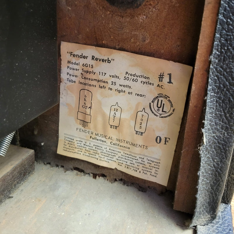 SOLD - Fender Reverb Unit 6G15 1965 - Mahar's Vintage Guitars