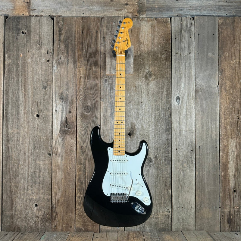 SOLD - Fender Stratocaster AVRI 57 Reissue 1986 Black - Mahar's Vintage Guitars