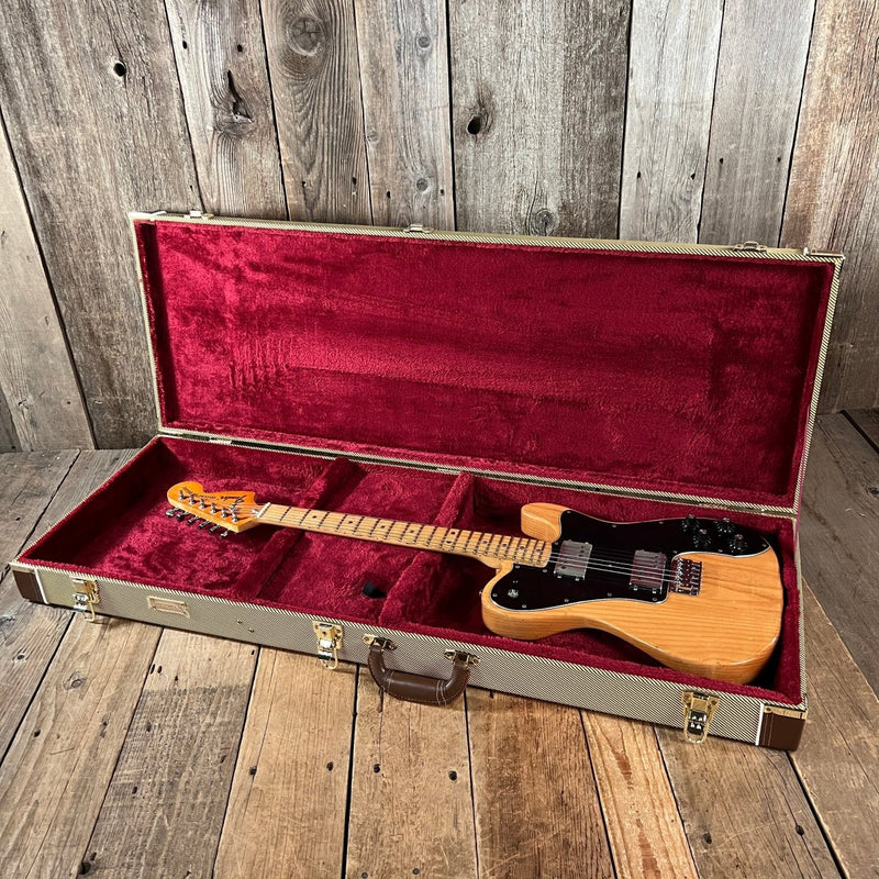 SOLD - Fender Telecaster Deluxe 1973 Refinished Natural Refinished - Mahar's Vintage Guitars
