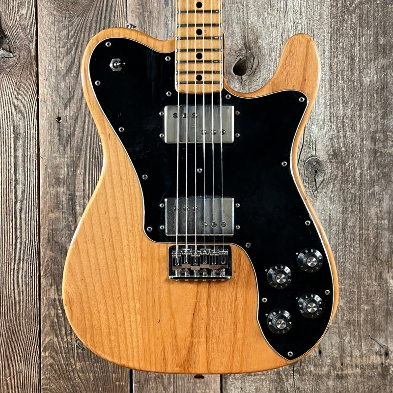 SOLD - Fender Telecaster Deluxe 1973 Refinished Natural Refinished - Mahar's Vintage Guitars