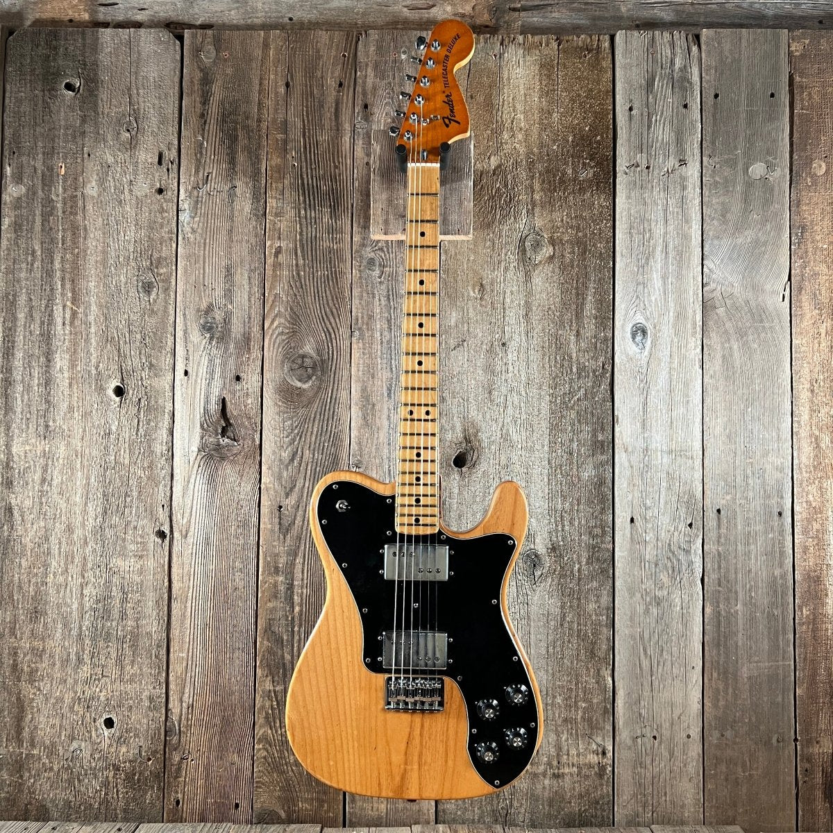 SOLD - Fender Telecaster Deluxe 1973 Refinished Natural Refinished - Mahar's Vintage Guitars