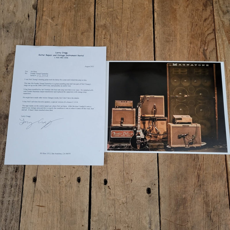 SOLD - Fender Tremolux 5E9 - A Tweed Amp Neil Young 1959 - Mahar's Vintage Guitars