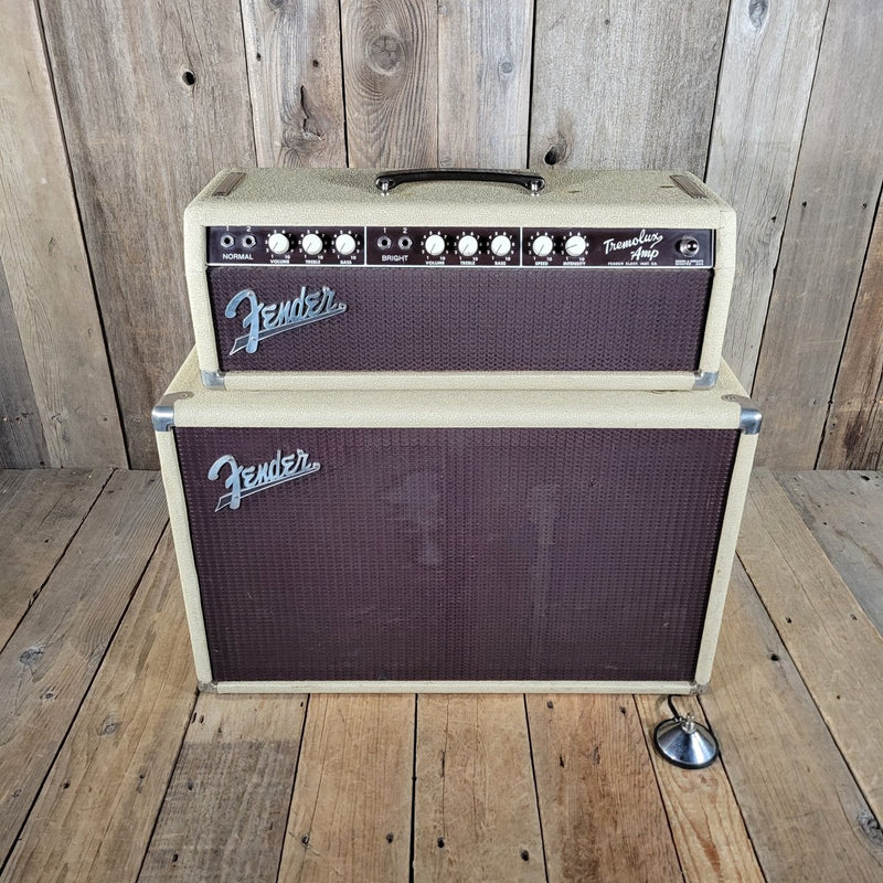SOLD - Fender Tremolux 6G9 - B 1963 Blond Oxblood Grill Head and Cabinet - Mahar's Vintage Guitars