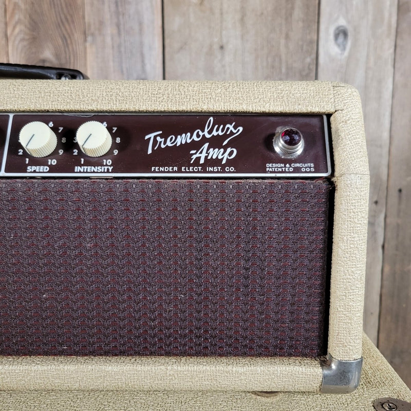 SOLD - Fender Tremolux 6G9 - B 1963 Blond Oxblood Grill Head and Cabinet - Mahar's Vintage Guitars