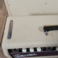 SOLD - Fender Tremolux 6G9 - B 1963 Blond Oxblood Grill Head and Cabinet - Mahar's Vintage Guitars