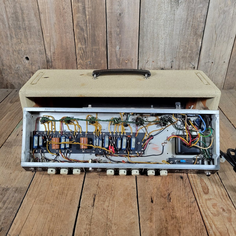 SOLD - Fender Tremolux 6G9 - B 1963 Blond Oxblood Grill Head and Cabinet - Mahar's Vintage Guitars