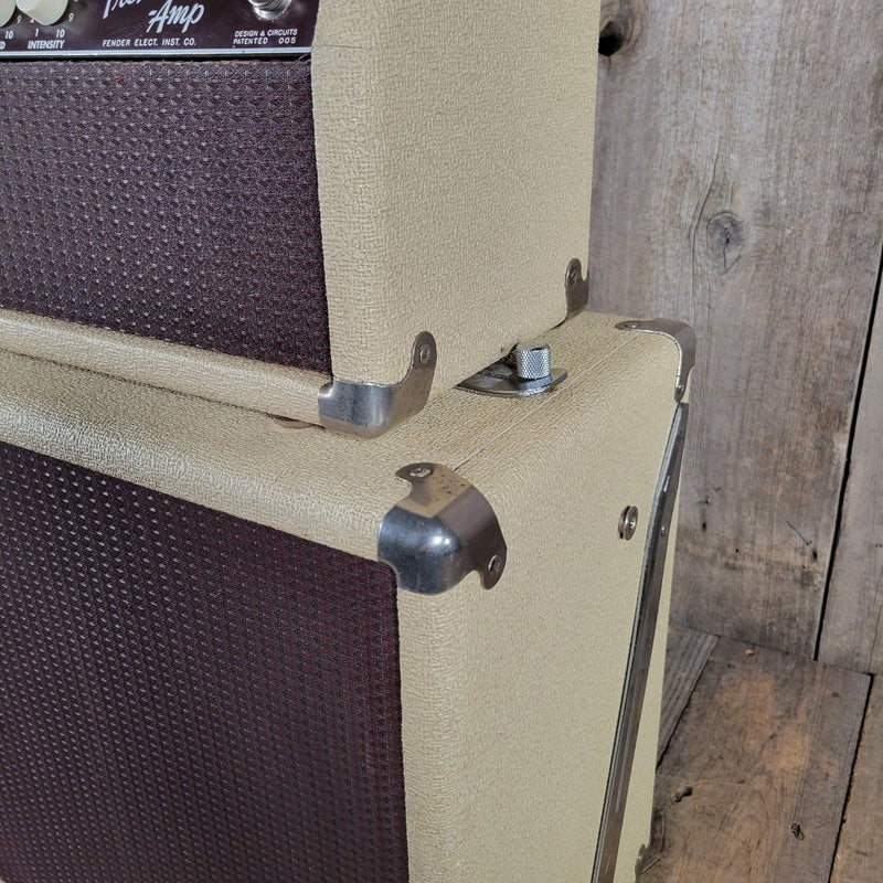 SOLD - Fender Tremolux 6G9 - B 1963 Blond Oxblood Grill Head and Cabinet - Mahar's Vintage Guitars