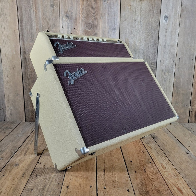 SOLD - Fender Tremolux 6G9 - B 1963 Blond Oxblood Grill Head and Cabinet - Mahar's Vintage Guitars