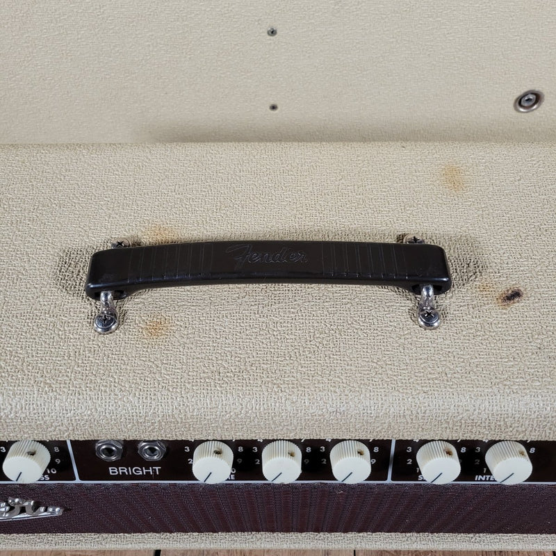 SOLD - Fender Tremolux 6G9 - B 1963 Blond Oxblood Grill Head and Cabinet - Mahar's Vintage Guitars